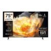 tcl 75" 4k uhd 2025 latest google tv, voice control, google assistant, built-in wi-fi, netflix, amazon prime video, frameless- 75v6c