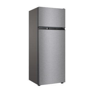 tcl f270tm 207lts top-mount double door dark silver refrigerator
